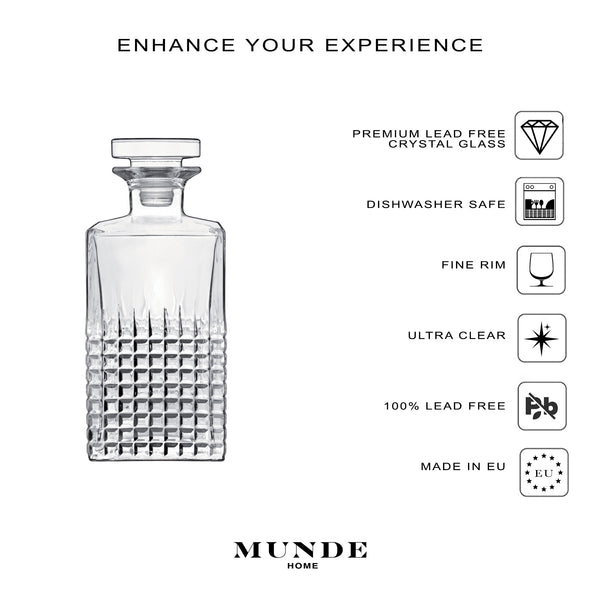 Joe - Crystal Glass Decanter - Munde Home
