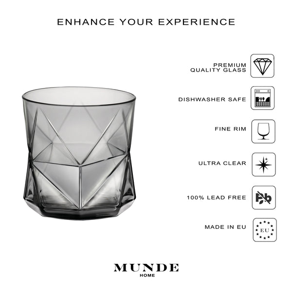 Lara - Onyx Whisky Glass Set of 4 - Munde Home