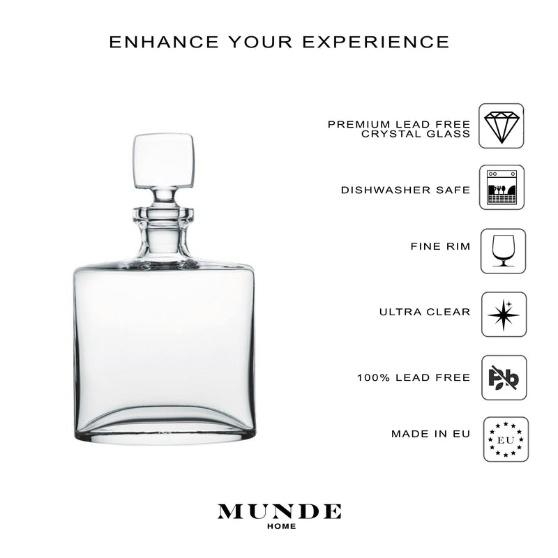 Reuben - Crystal Glass Decanter - Munde Home