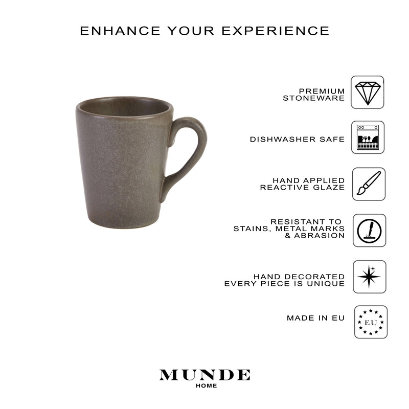 Tellus Stoneware Mugs - Set of 6 - Munde Home