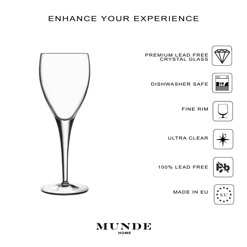 Valentino - Crystal Wine Glass Set of 6 - Munde Home
