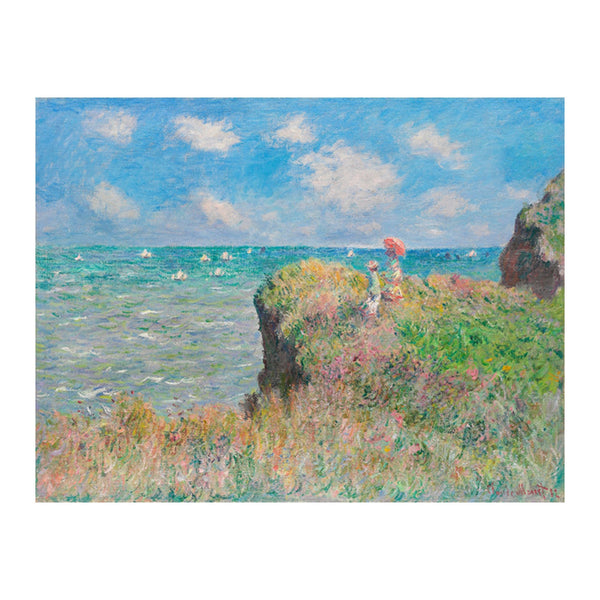 Claude Monet Cliff Walk at Pourville - Poster