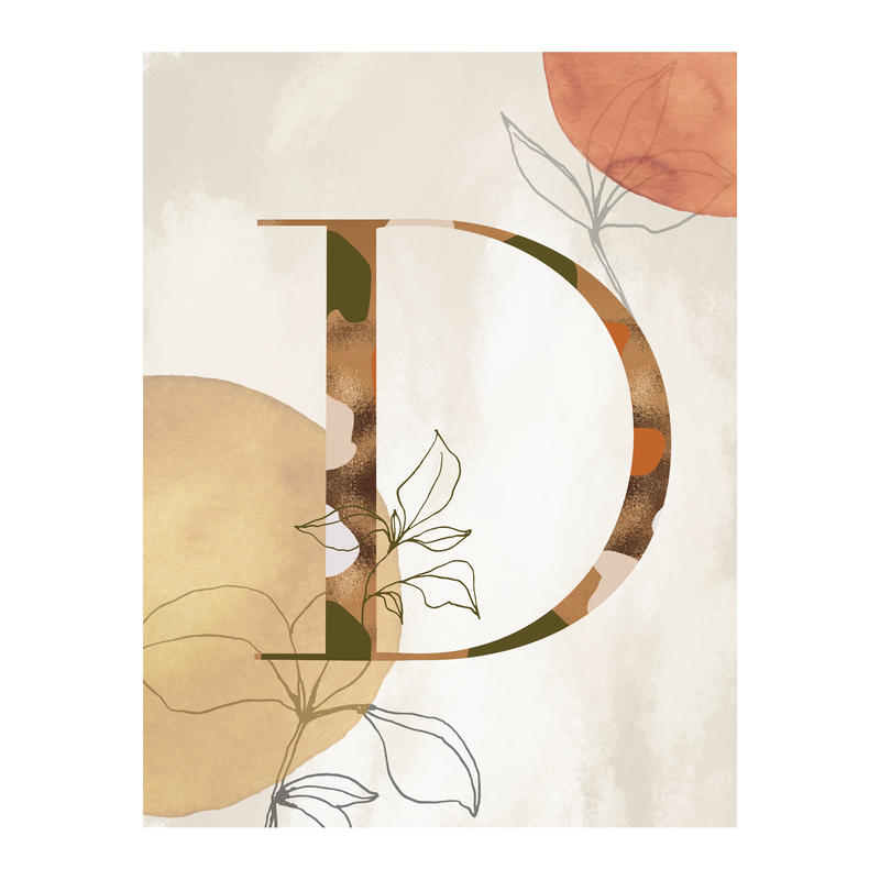 Floral Letter D - Poster - Munde Home