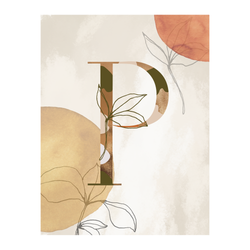 Floral Letter P - Poster - Munde Home