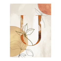 Floral Letter U - Poster - Munde Home