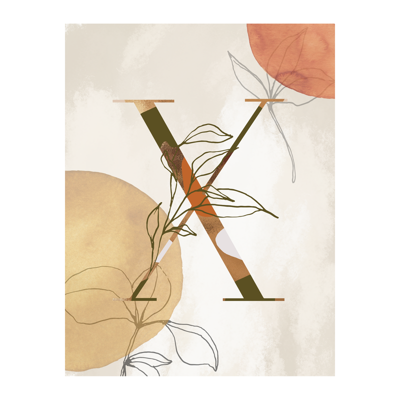 Floral Letter X - Poster - Munde Home