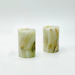 Tessa Onyx Tea Light Holders - Set of 2