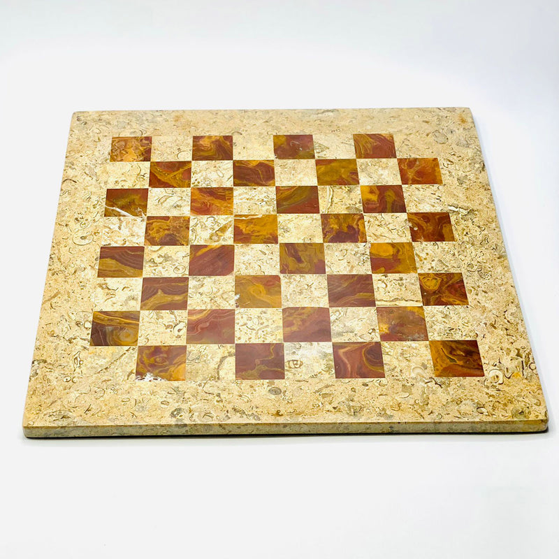 Nicci Marble & Red Onyx Chess Set