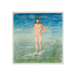 Edvard Munch Man Bathing - Poster