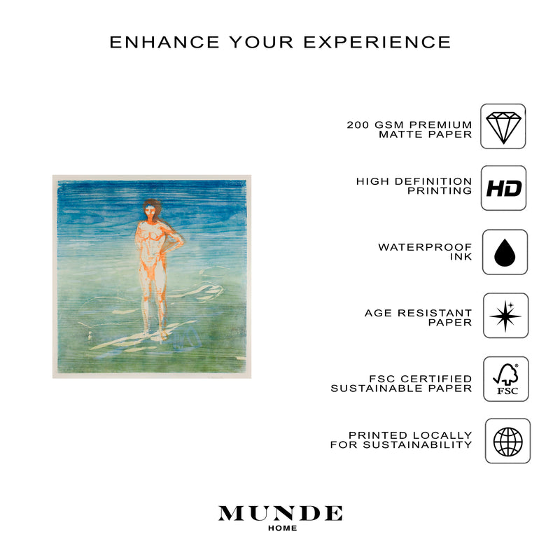 Edvard Munch Man Bathing - Poster - Munde Home