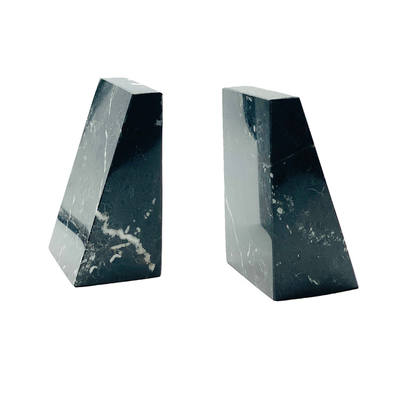 Nero - Black Marble Bookends - Set of 2