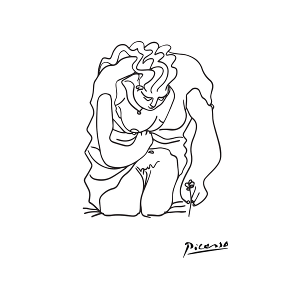 Picasso Line Drawing No.1 - Poster