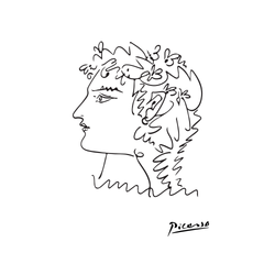 Picasso Line Drawing No.3 - Poster