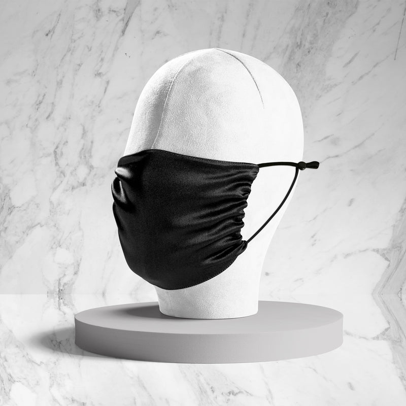 Silk Face Mask - Black
