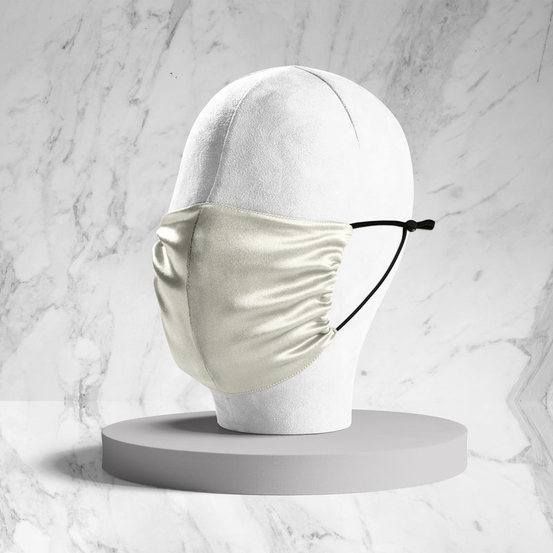 Silk Face Mask - Cream