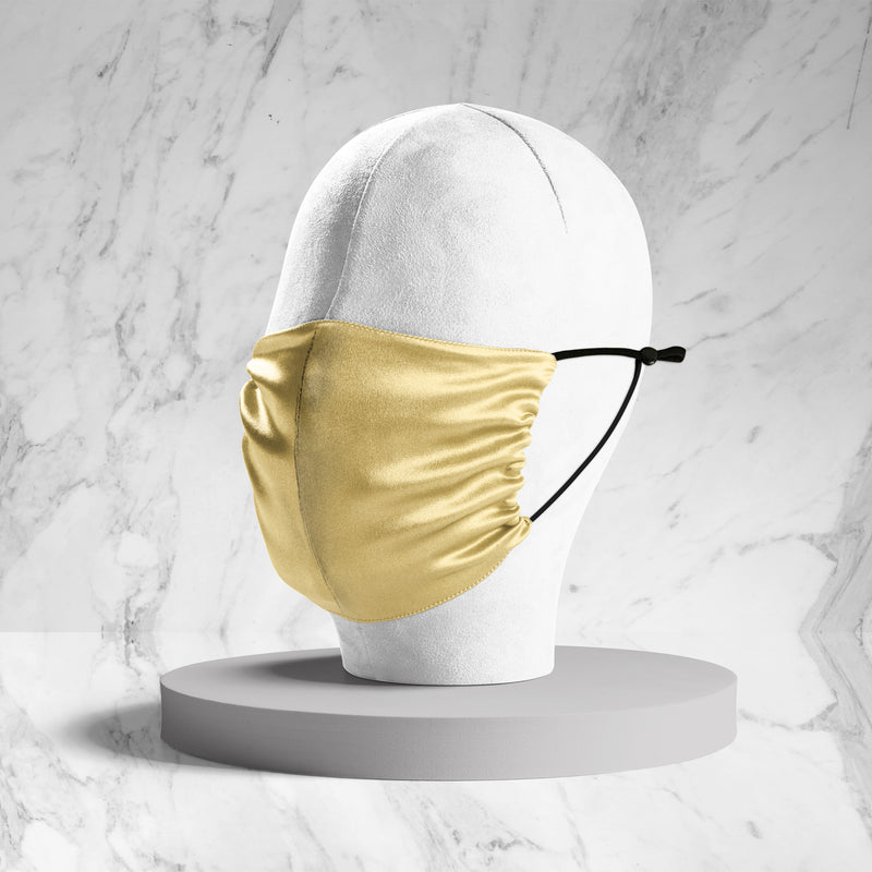 Silk Face Mask - Gold