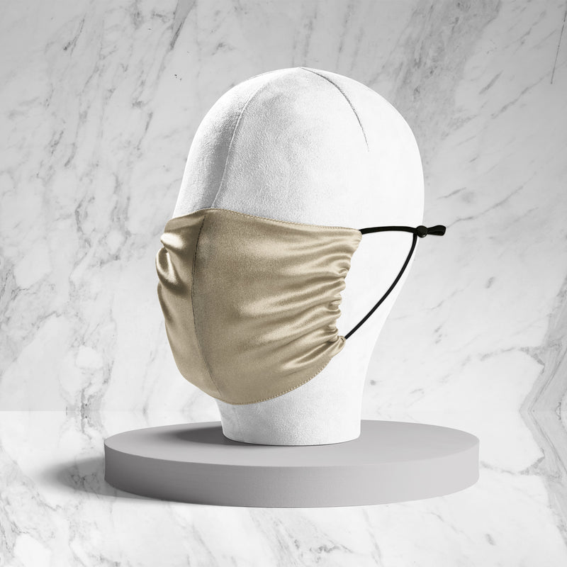 Silk Face Mask - Khaki