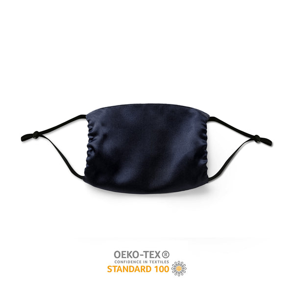 Silk Face Mask - Navy