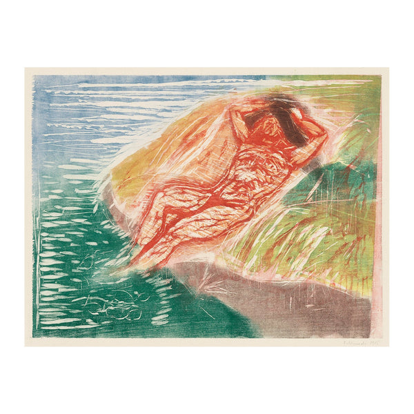 Edvard Munch Sunbathing I - Poster