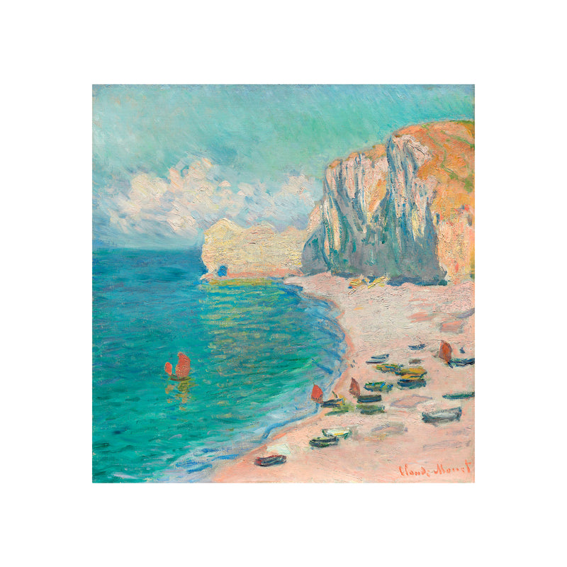 Claude Monet The Beach and the Falaise d'Amont - Poster