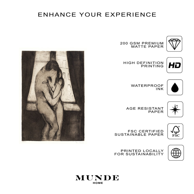Edvard Munch The Kiss - Poster - Munde Home