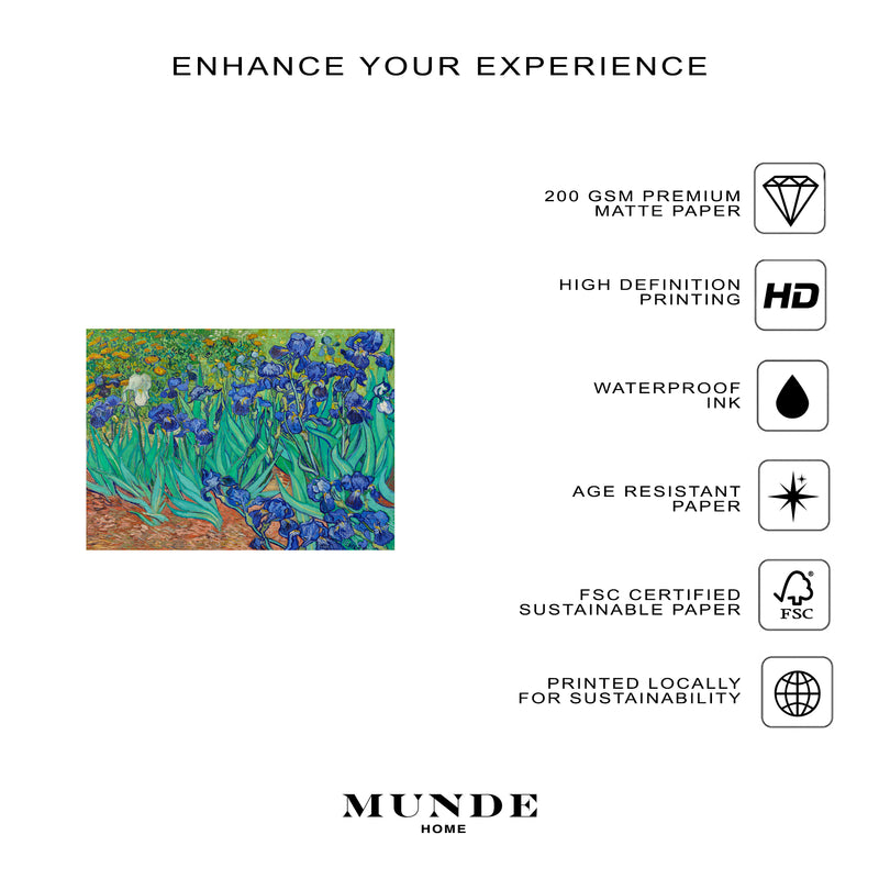 Van Gogh Irises in the Garden - Poster - Munde Home