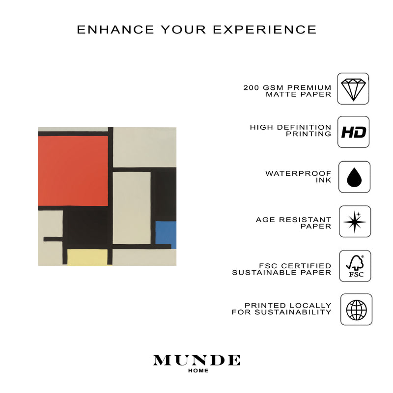 Piet Mondrian Composition - Poster - Munde Home