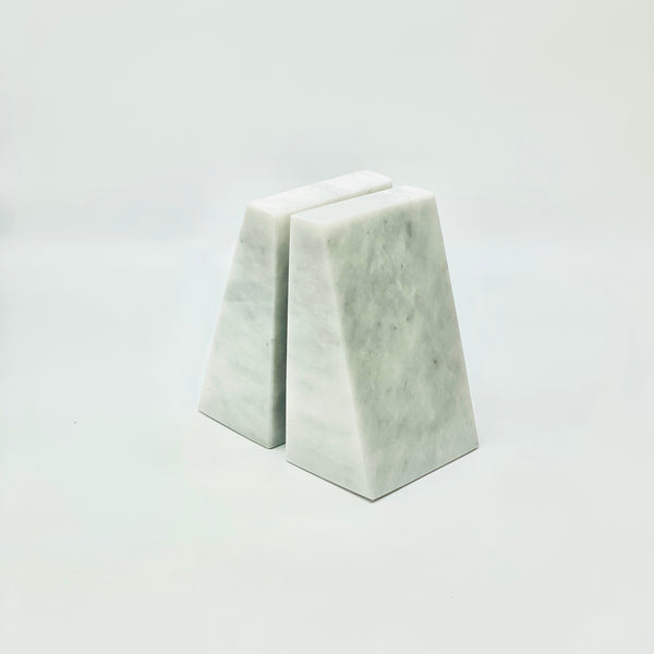 Bianca White Marble Bookends - Set of 2