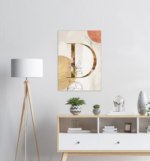 Floral Letter D - Poster - Munde Home