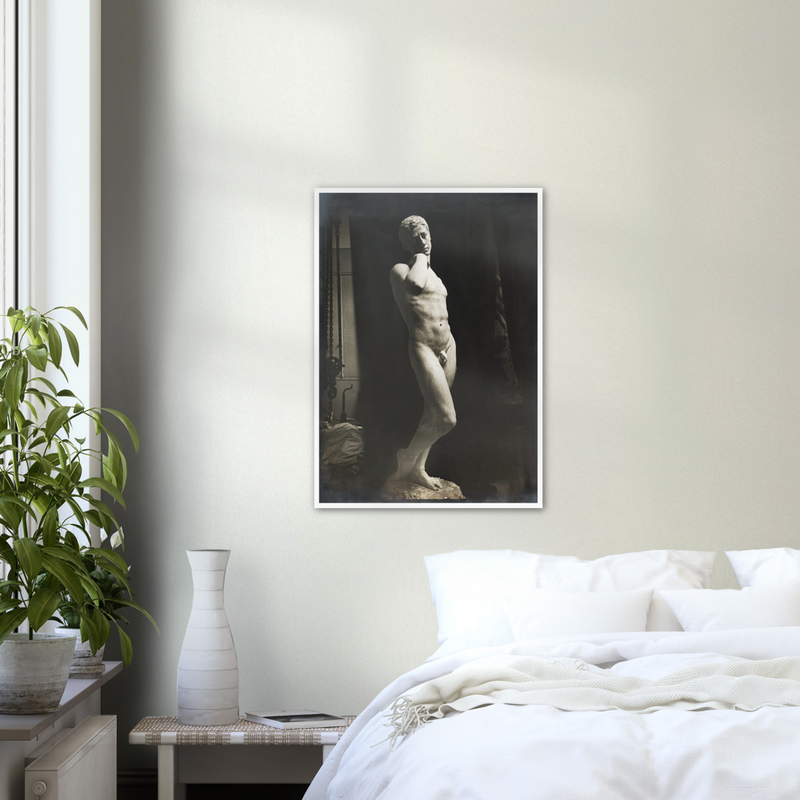 Posing Male Nude Statue - Poster