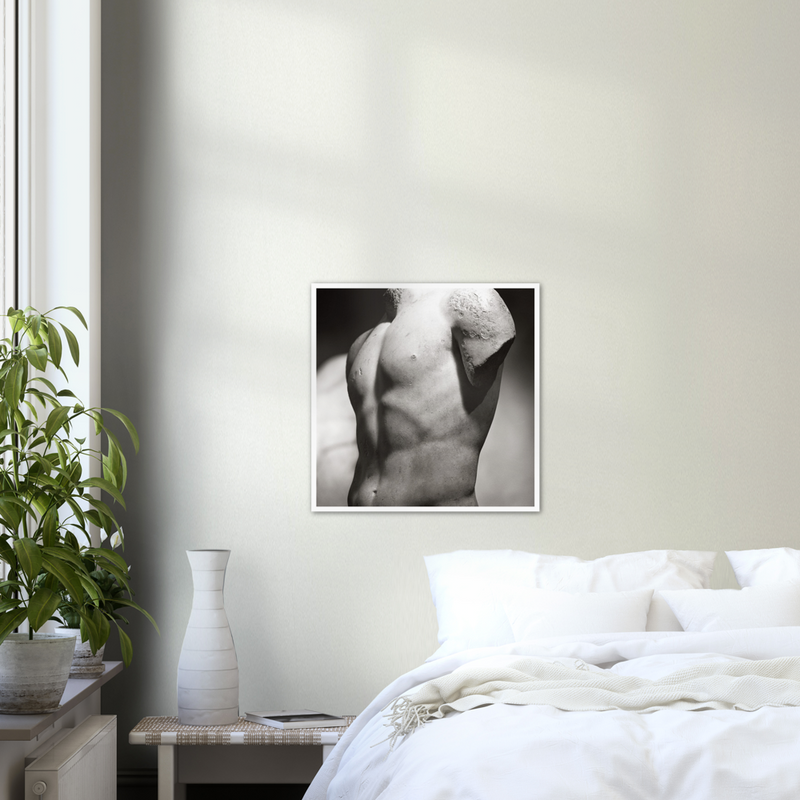 Marble Male Torso Statue - Poster