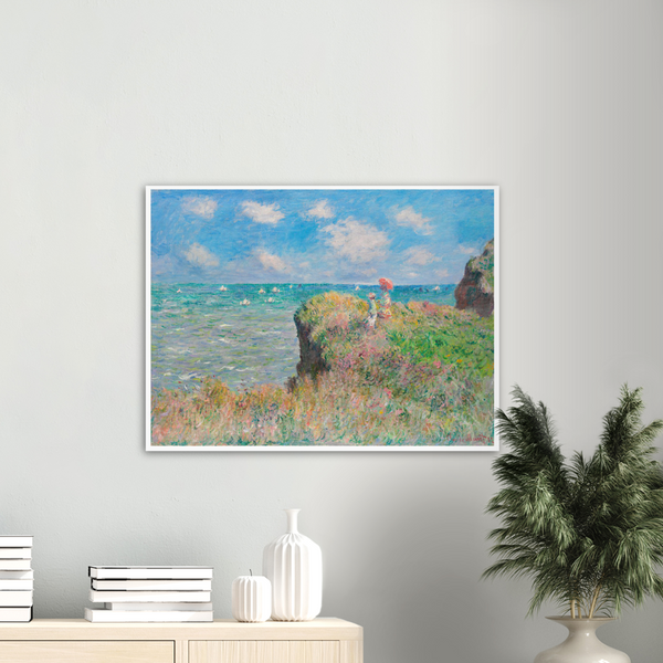 Claude Monet Cliff Walk at Pourville - Poster