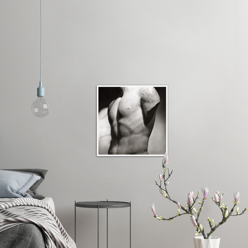 Marble Male Torso Statue - Poster