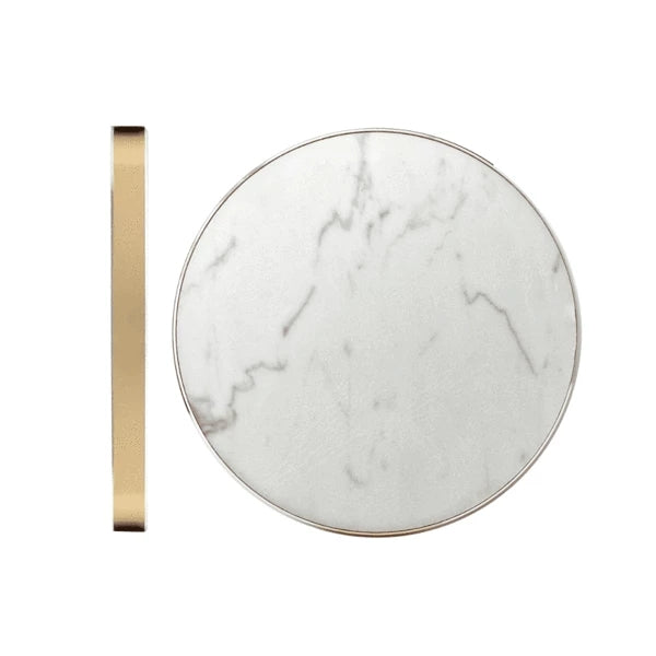 Teo - White Marble QI Wireless Charger - Munde Home